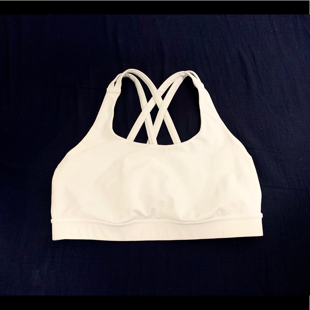 Lululemon White Sports Bra Energy Size 6